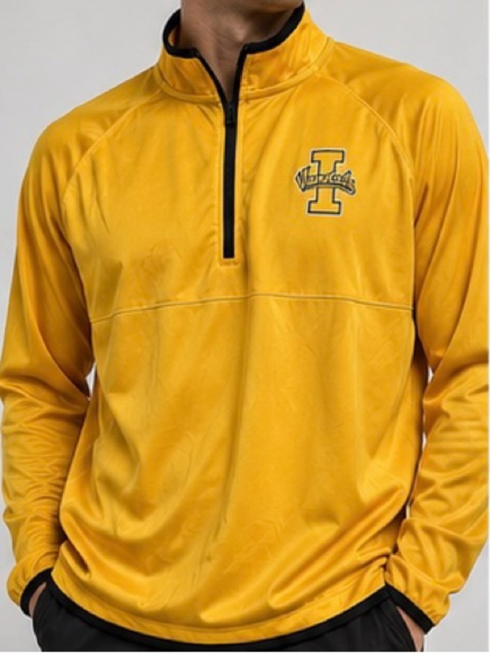 Colosseum Idaho Vandals Quarter Zip Pullover Men's Medium Gold NCAA
